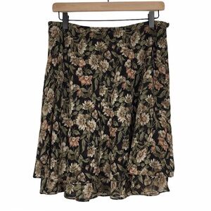 EXPRESS Skirt Vintage Floral Sheer Skater 90s Y2K Prairie Fairy Core Size Medium